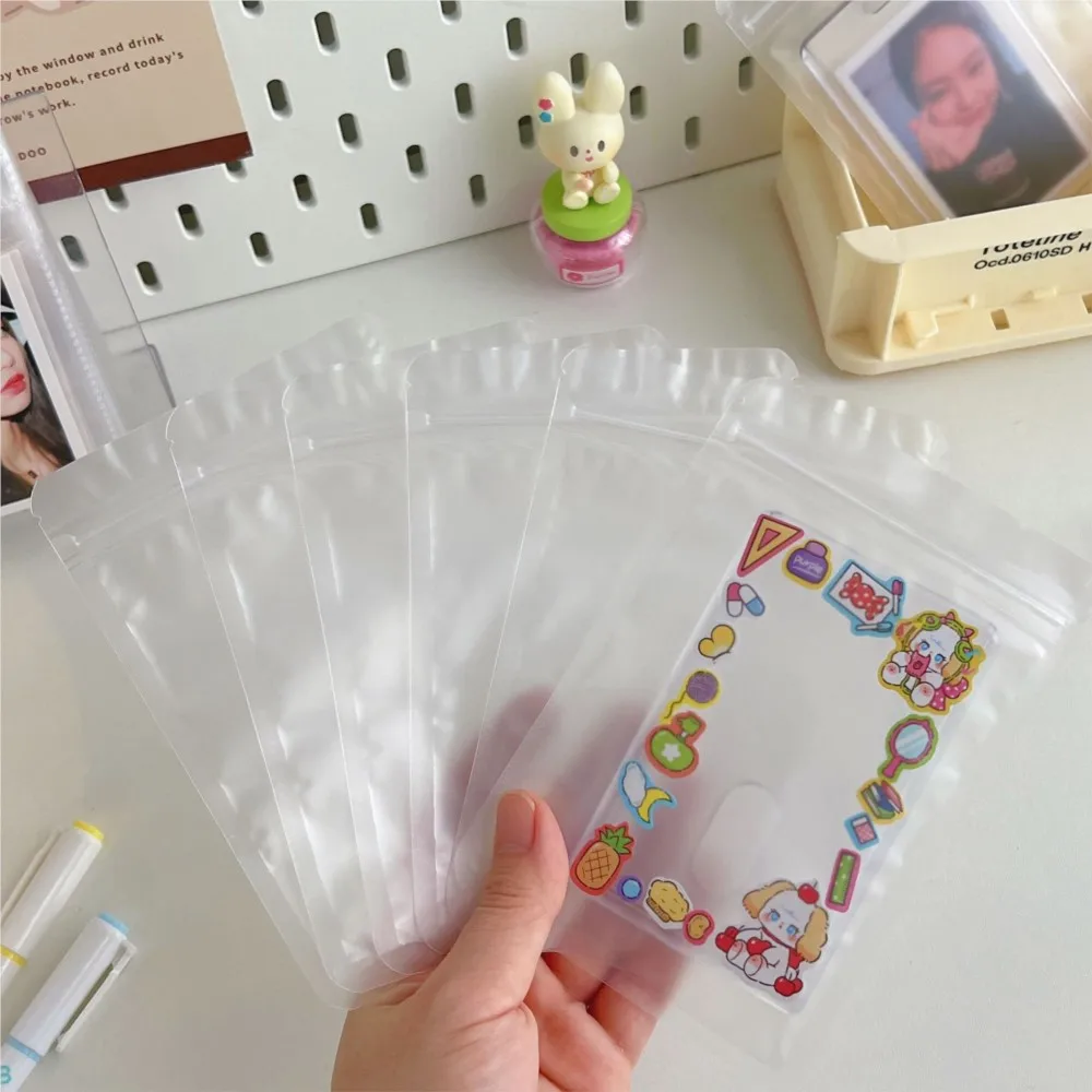 50Pcs Matte Self Sealing Bag Transparent For Game card Photo Packaging Bag Food Candy Sealing Bag Fruit Tea Sealing Bag
