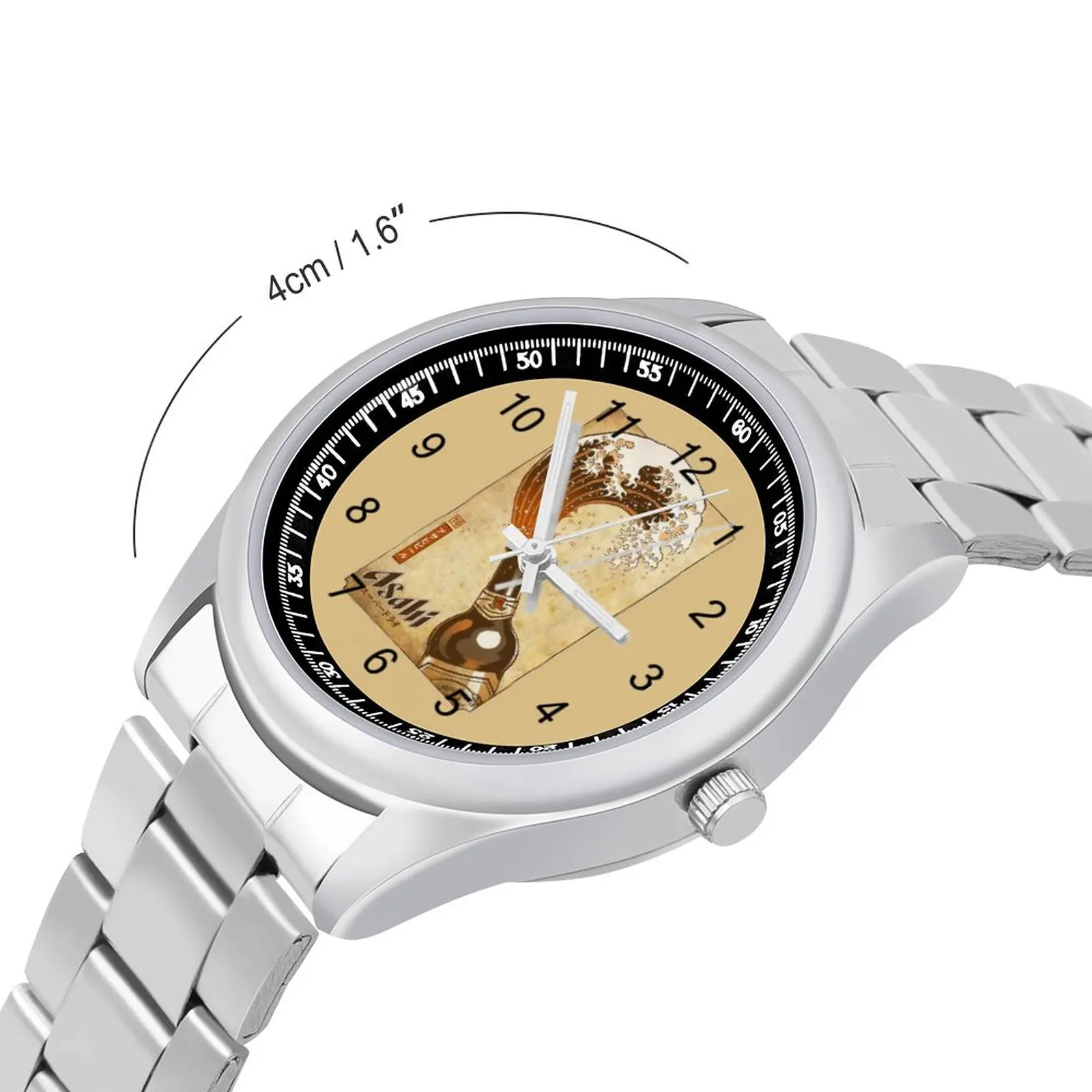 Asahi Kanagawa Quartz Watch Asahi Japanese Beer Silent Man Wrist Watch Design Steel Fitness New Wristwatch