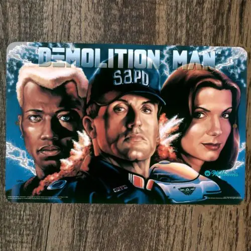 1 pcs,Demolition Man Arcade 8x12 Metal Wall Video Game Sign