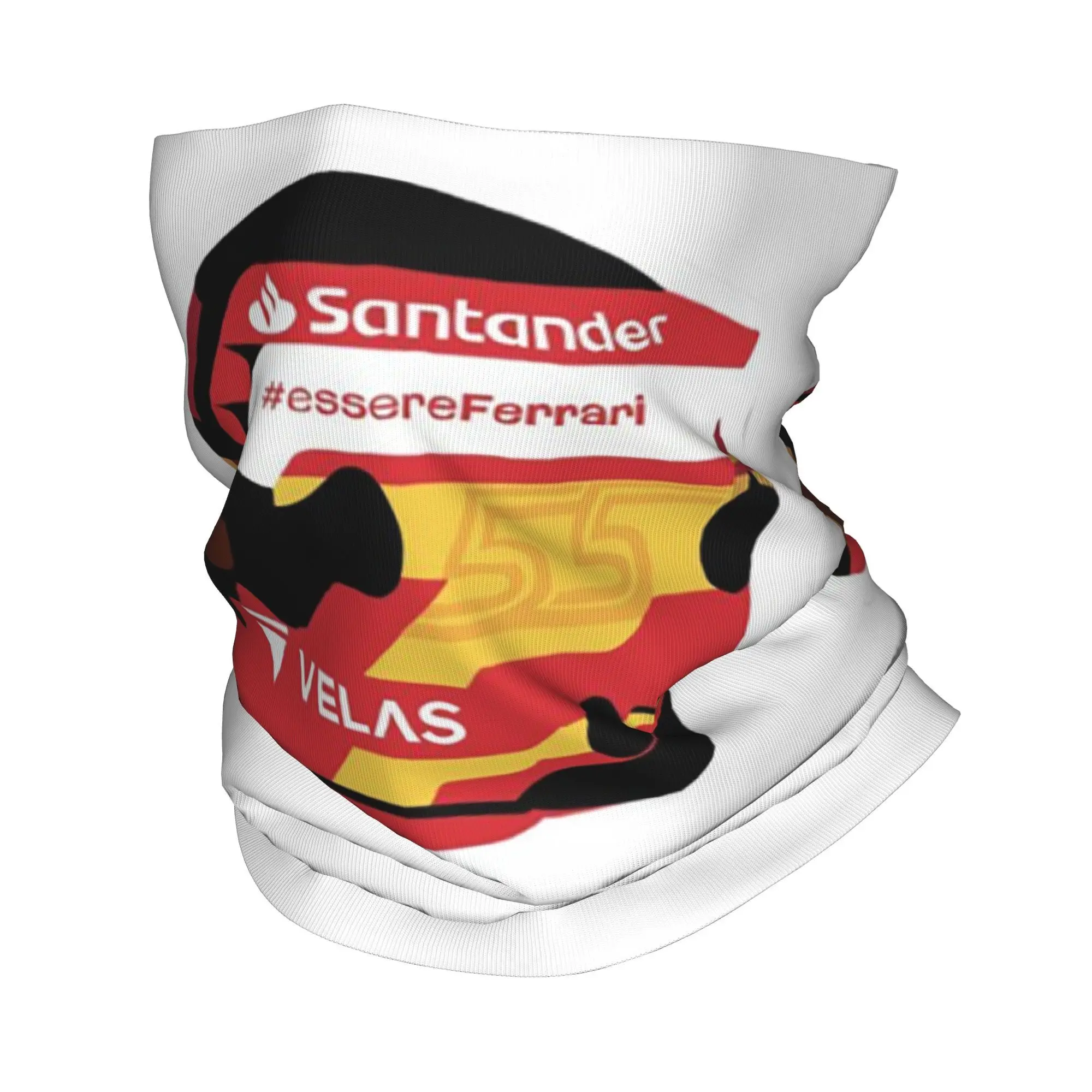 

Red Carlos Sainz 55 Logo Bandana Neck Gaiter Printed Face Scarf Multifunction Headband Running For Men Women Adult Winter