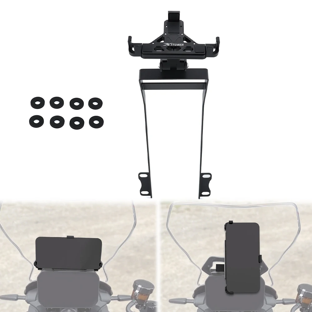 Motorcycle GPS Navigation Phone Holder Mount Bracket Mobile Phone Holder Bracket For Tracer 9 GT / GT Plus 2025-2026 For Yamaha