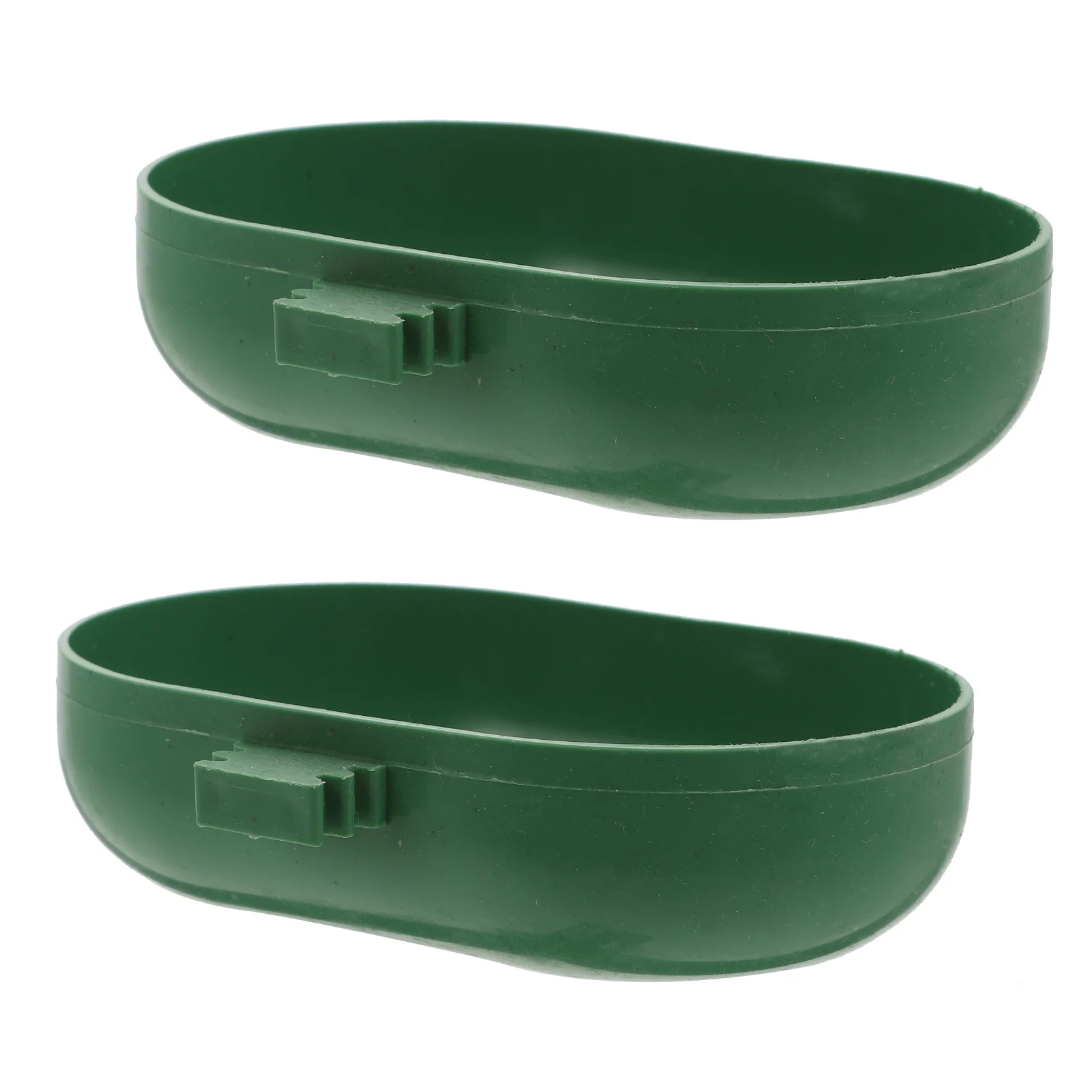

2Pcs Pet Parrot Bathtub High Quality Materials Safe Use Environmental Protection Simple Design Green Bird Shower Basin