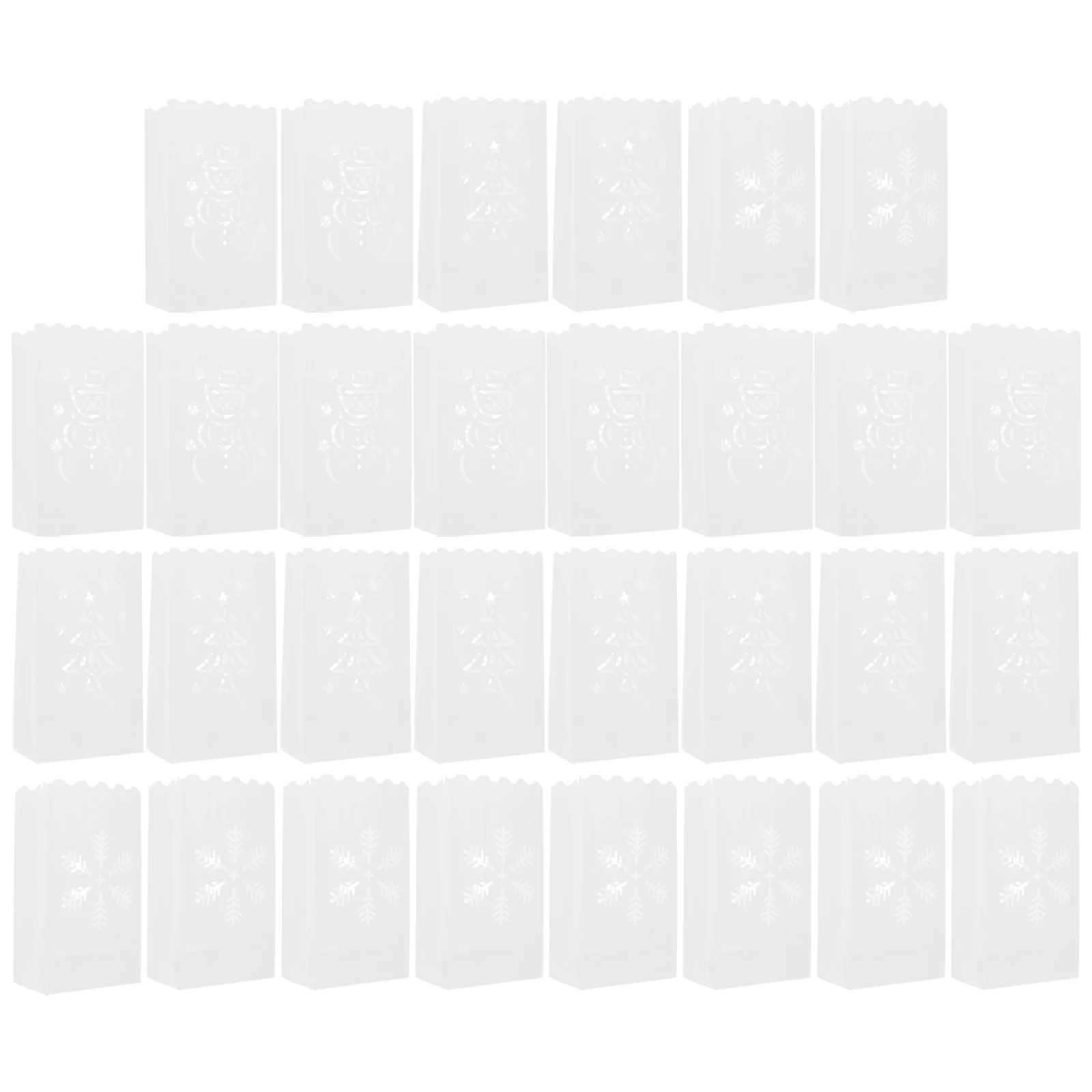 

30 Pcs Lantern Decoration Tree Bags Hollow Lantern Decor Party Outdoor Flame Retardant LED Gifts Packaging