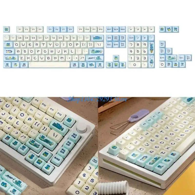 

Y2GD OEM Profile 122 Keys PBT Double Shot Lemon Bear Keycaps for Mechanical Keyboard