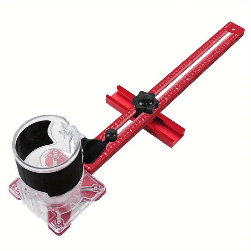

【Superdeals】4In1 Router Milling Groove Bracket-Cabinet Hardware Jig Aluminum Router Circle Cutting Jig Punch-Router Milling Brac