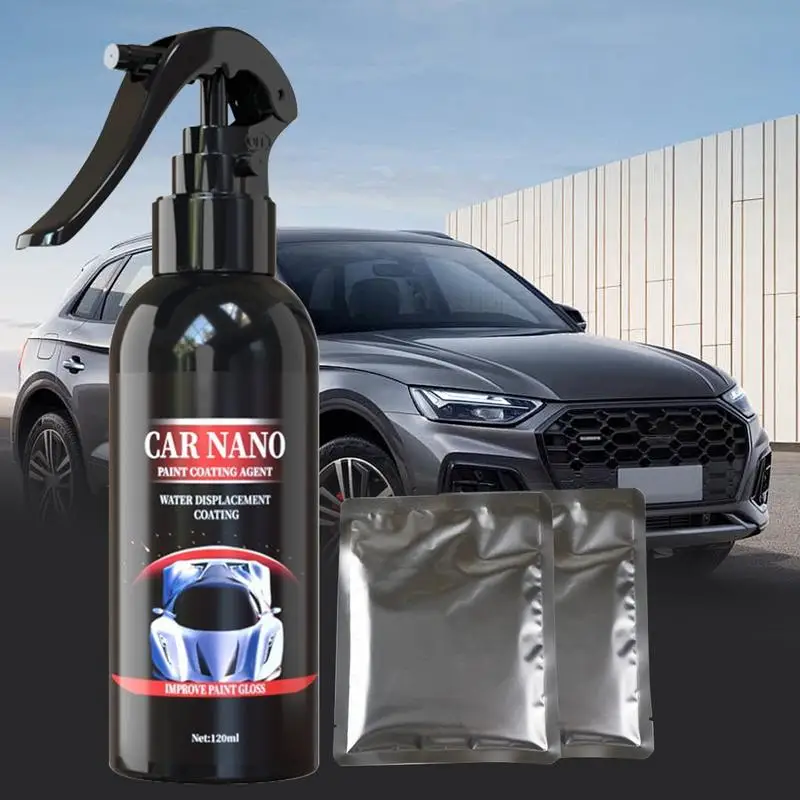 Car Coating Agent Nano Spray Car Coating Wax Polishing Spray Car Refurbish Agent Fast-Acting Coating Spray With Scratch Cloth