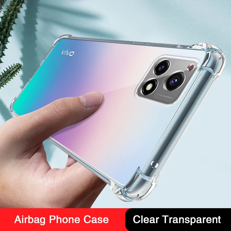 

Airbag Soft Coque Phone Case for VIVO Y54S 5G Funda Clear Silicone Luxury High Qualtiy Anti Knock Simplicity Original Back Cover