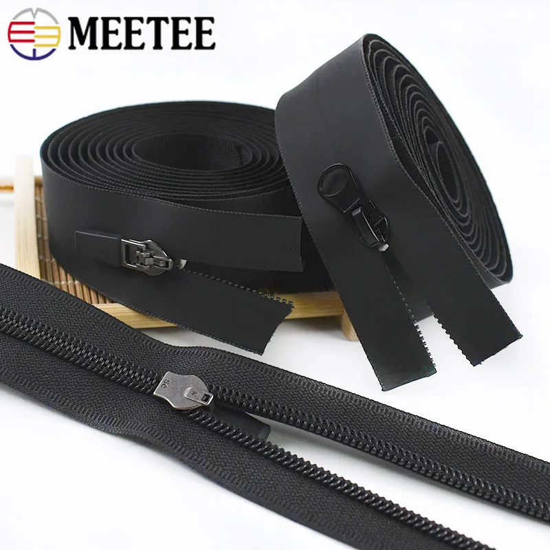 

3/5/10Meters 3#5# Waterproof Reverse Zippers Puller Outdoor Tent Sport Garment Invisible Zipper Slider Repair Kits Accessories