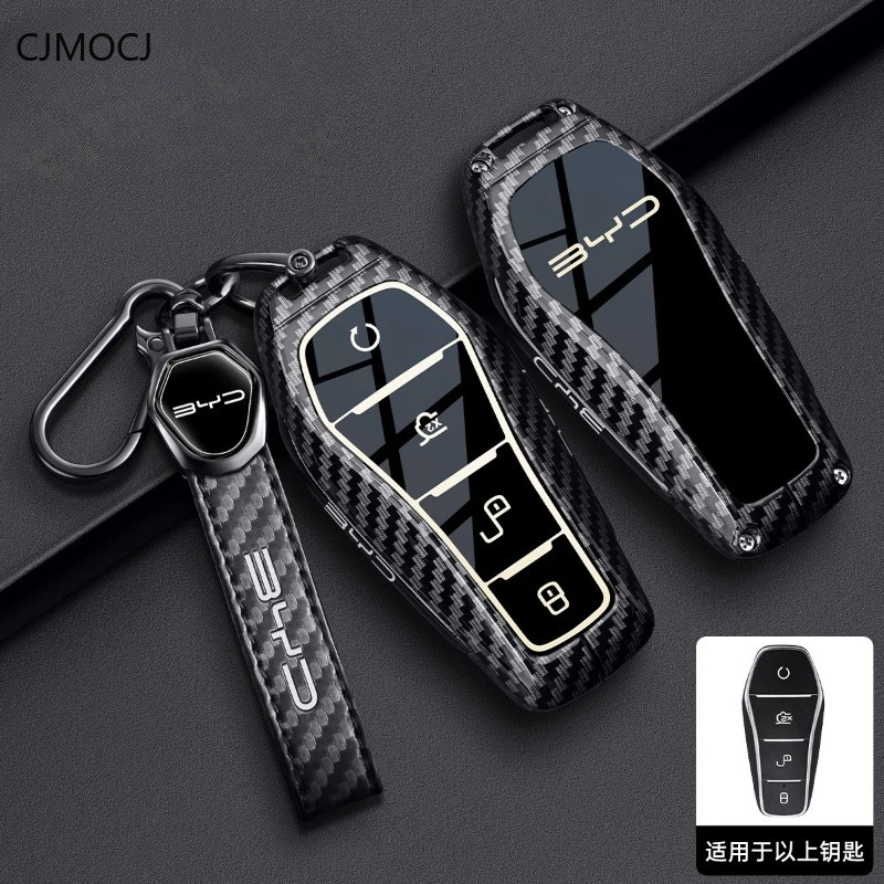 

Premium Zinc Alloy Key Cover Case for BYD Song L/Tang/Frigate/SeaLion 07/Seal 05/Qin/Yuan UP/Han L - Protective Key Fob Shell