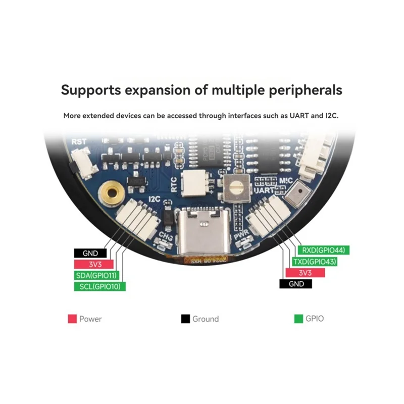ESP32-S3 Development Board 1.85 Inch Round LCD Display Support WIFI Bluetooth 5 Built-In Six-Axis Sensor-ABIU