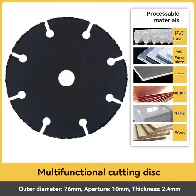 Disco de corte de 75Mm para amoladora angular de 10Mm, hoja de sierra Circular de Metal, aleta plana, almohadillas de lijado, herramienta-BAAQ, 6 uds.