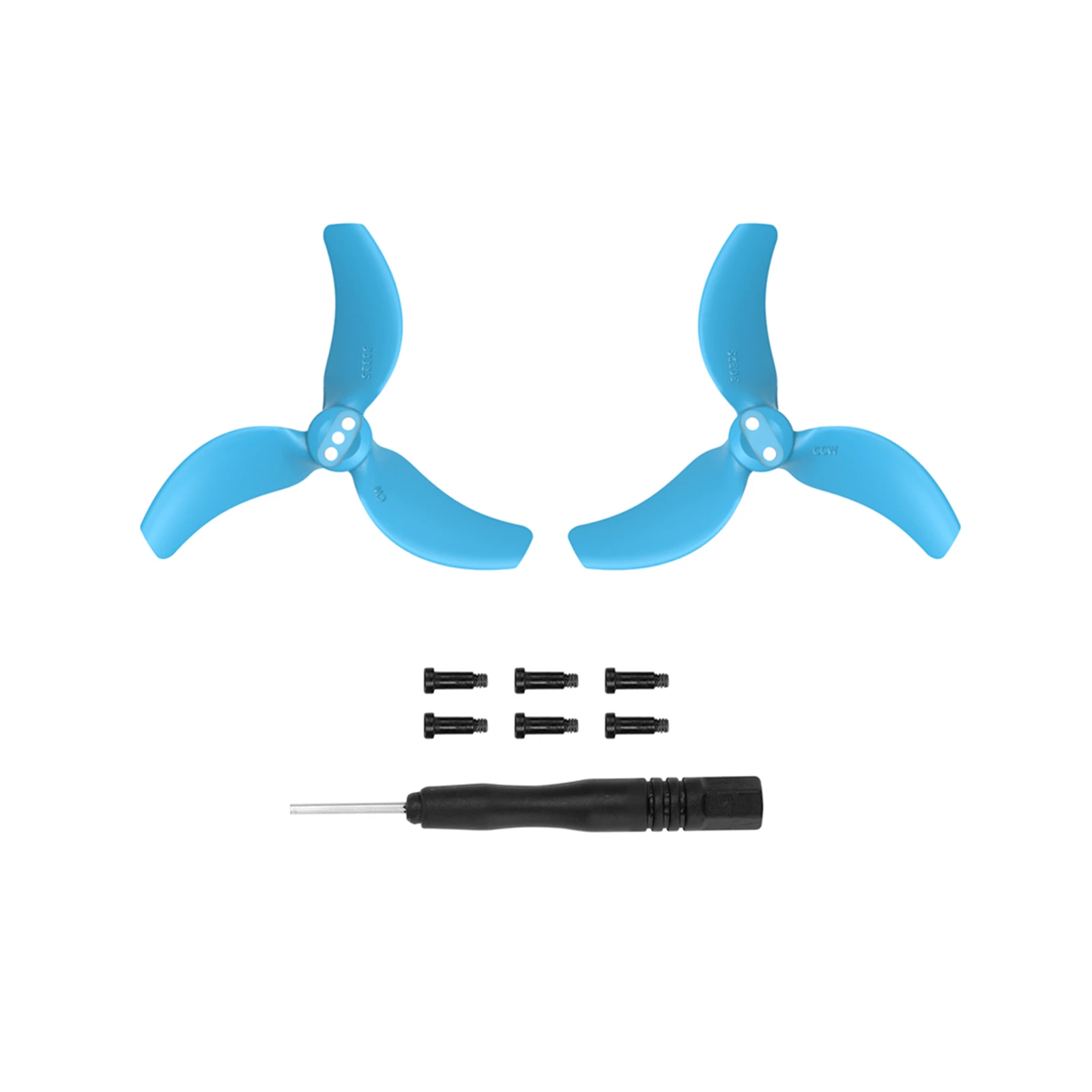 2pieces Avata 2 Anti-shock Propeller Crushing Blades. Anti-knock And Dust-proof Anti-drop Palm Size Blue 2.5*2.5*0.2 2g