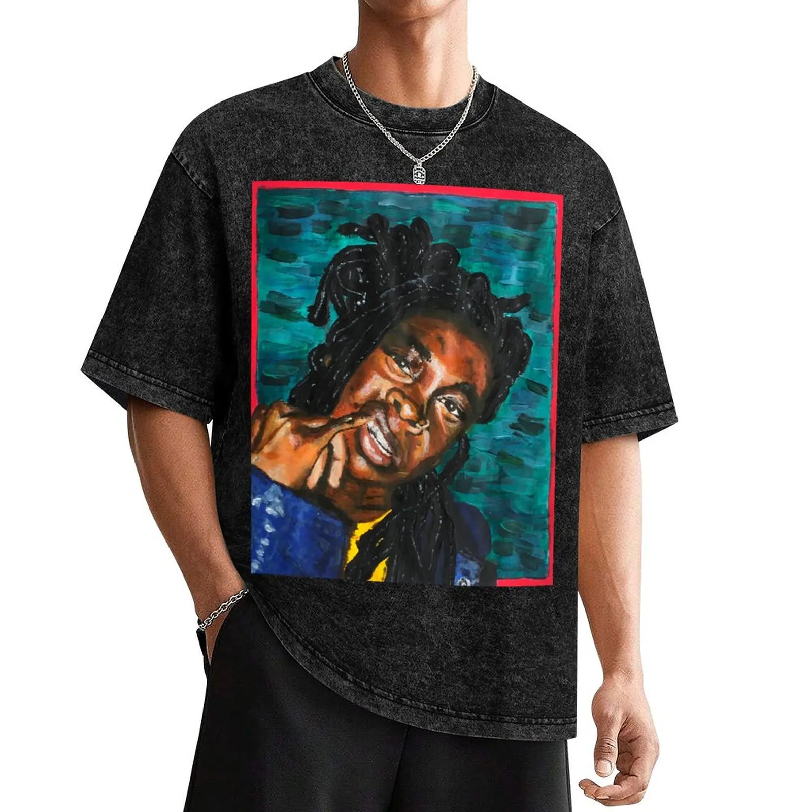 

Little Simz Portrait (British Rapper) T-Shirt essential t shirt summer top Men's clothing