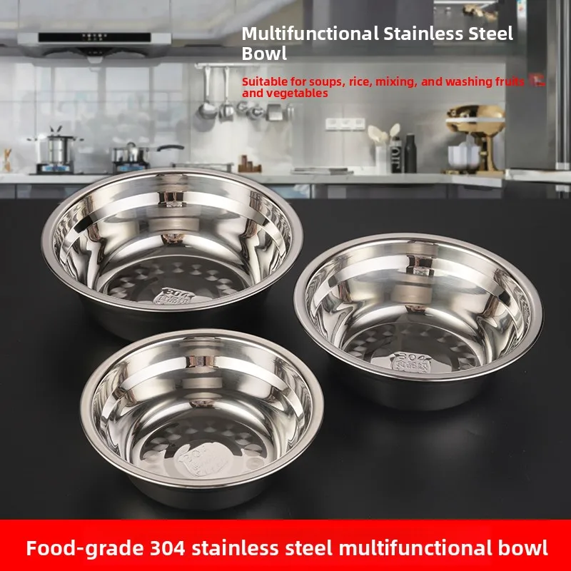

Thiened Food ade, раковина для супа из нержавеющей стали 304, кухонная раковина для взбивания яиц, приготовления овощей, тестовая раковина, китайский сле