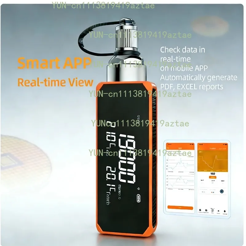 Mini Wireless Digital Micron Meter 1‑19000 Microns 1/4 Interface Vacuum Gauge For HVAC Workshop Processing Equipment