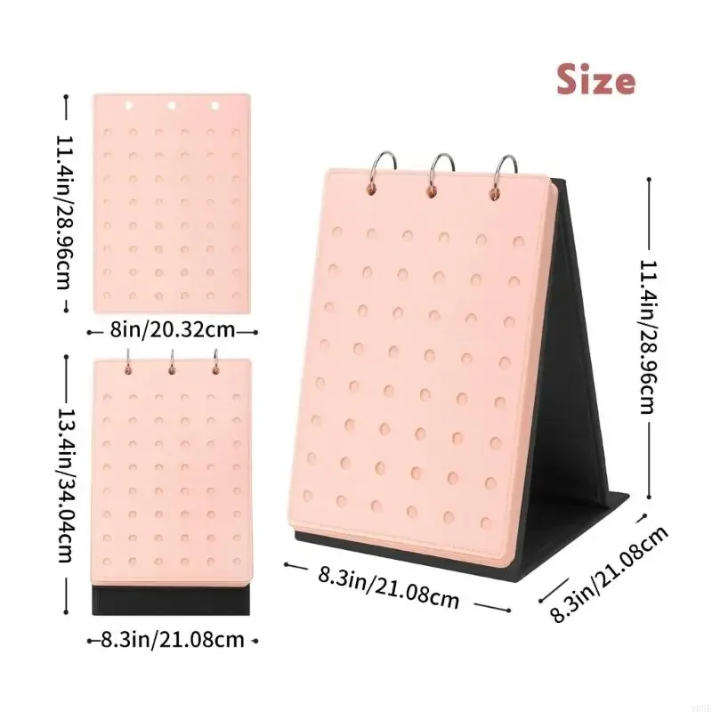 Fashionable Felt Jewelry Organizers Books Portable Travel Earring Necklace Rings Storage Case Jewelry Accessory Y08E