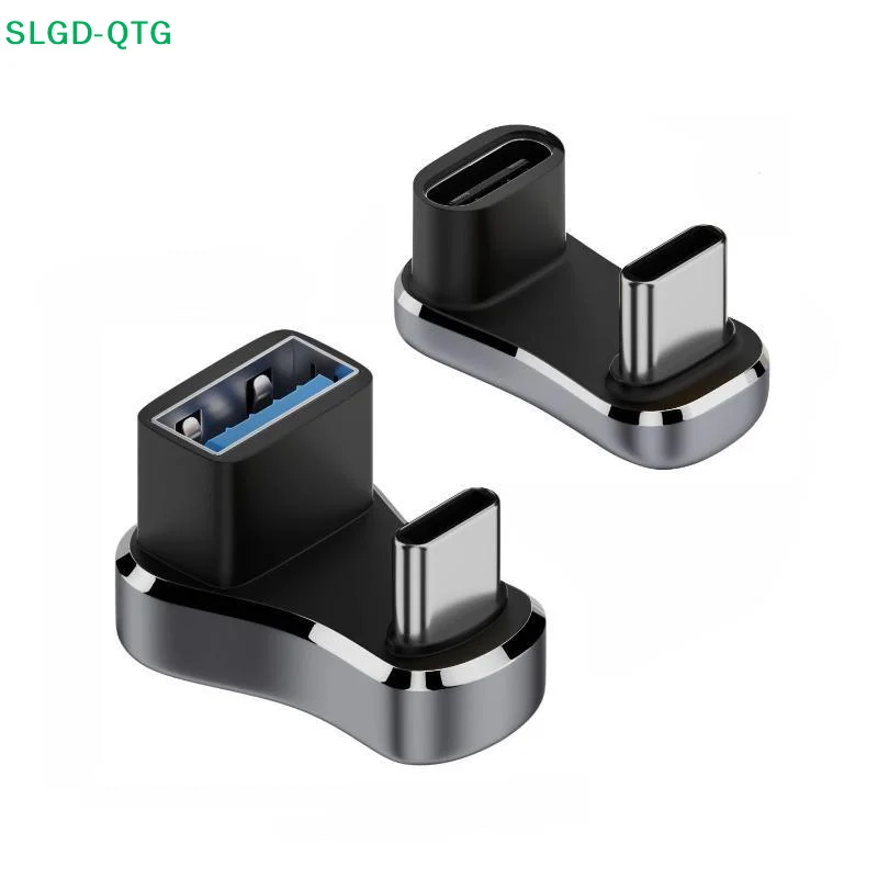 *180 Degree Angle USB C Adapter Type C Male To Female 20Gbps PD 140W Fast Charging Converter Adapter For Steam Deck Accessories