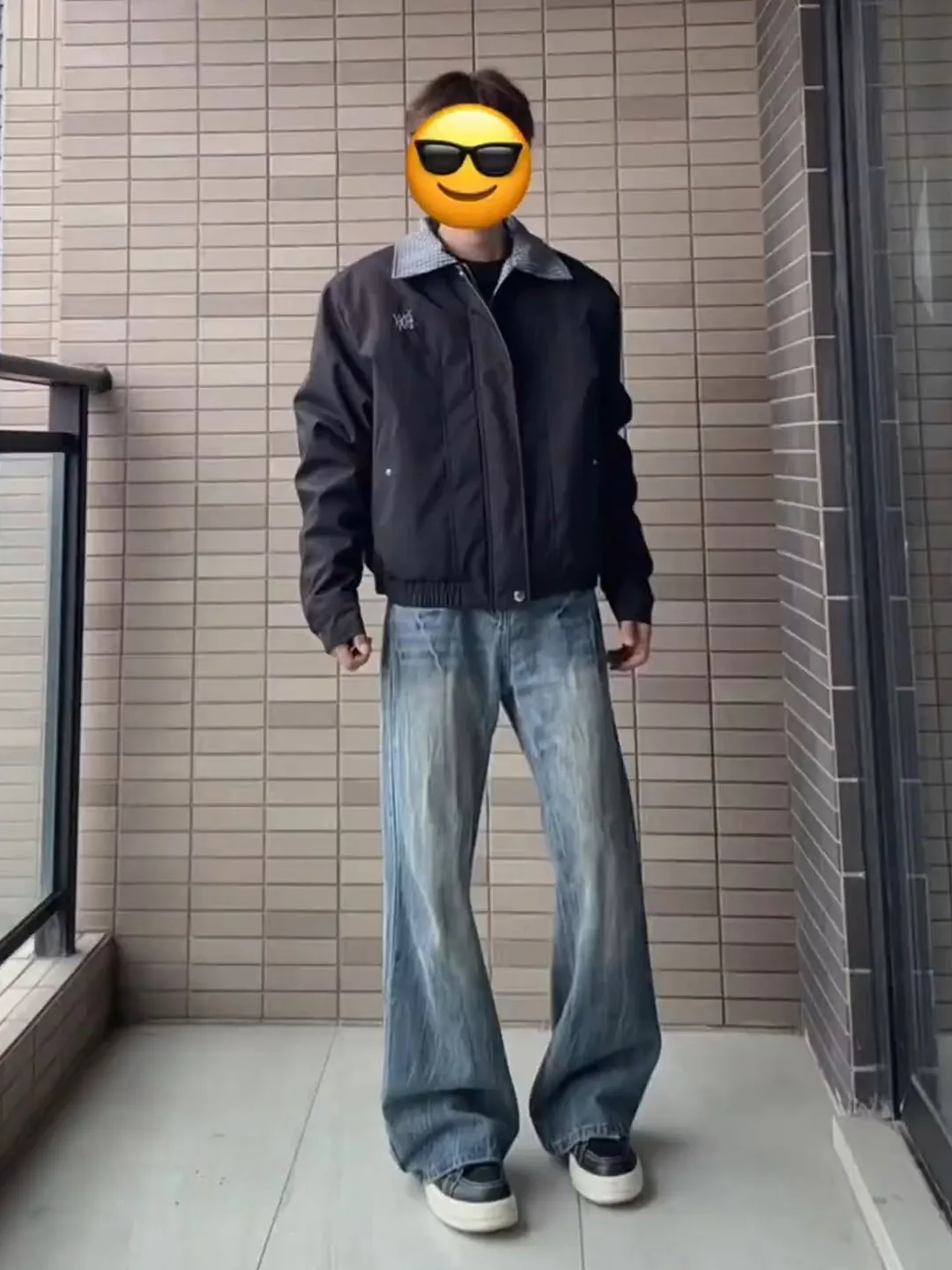 

Cleanfit Explosive Bamboo Node Pattern Men's Jeans American High Street Vibe Casual Pants Micro Flared Wide Leg Knife Pants