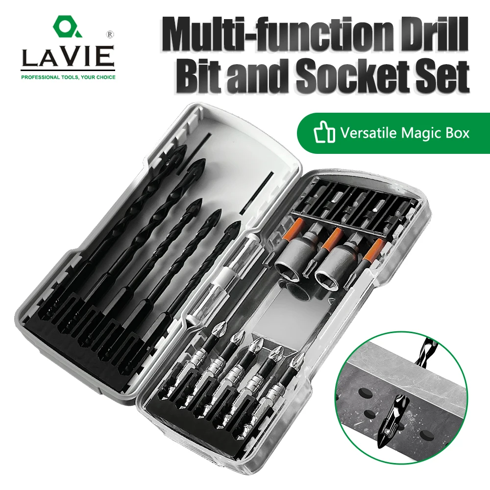 

LAVIE Batch Head，Drill Bit，Drilling Tool Batch Head Sets Original Set for Works of Electricians Carpenters and Decorators