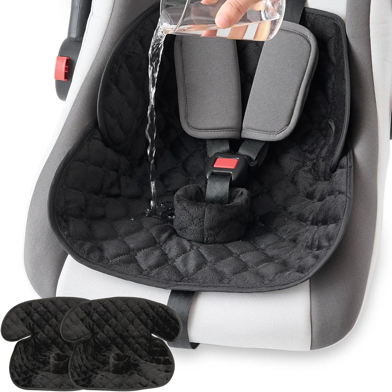 

2 Pack Waterproof Car Seat Protector Pads for Potty Training, Prevent Pee with Liner Cover