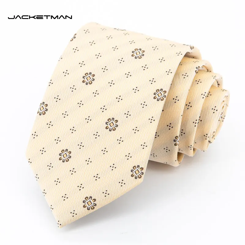high-quality-necktie-apricot-color-fashionable-small-flower-pattern-men's-business-dress-shirt-accessories-8cm-wide-cravat
