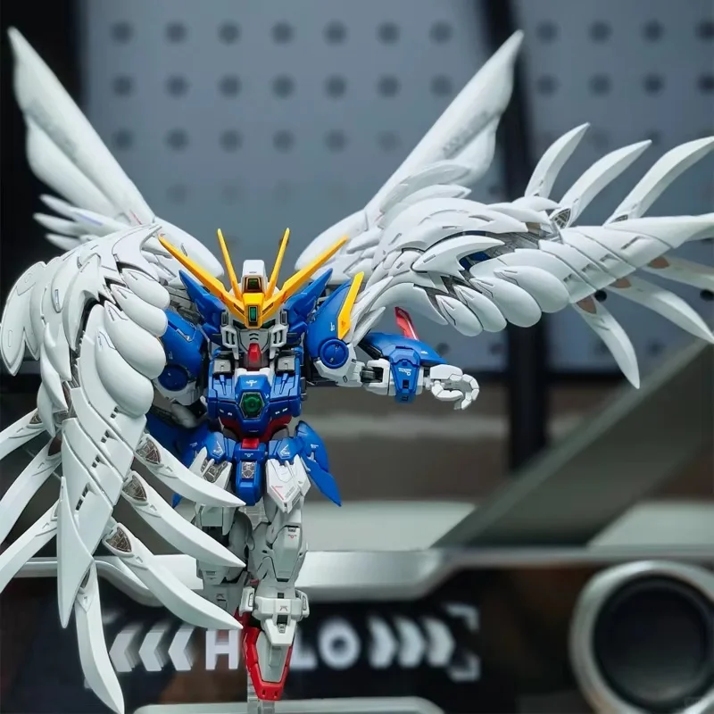 MGSD Wing Zero Custom EW Angel Feather Drop Mech: Kit de Montagem de Modelo, Boneco de Ação, Brinquedo para Meninos, Presente Colecionável, Ornamento de Mesa, Boneca