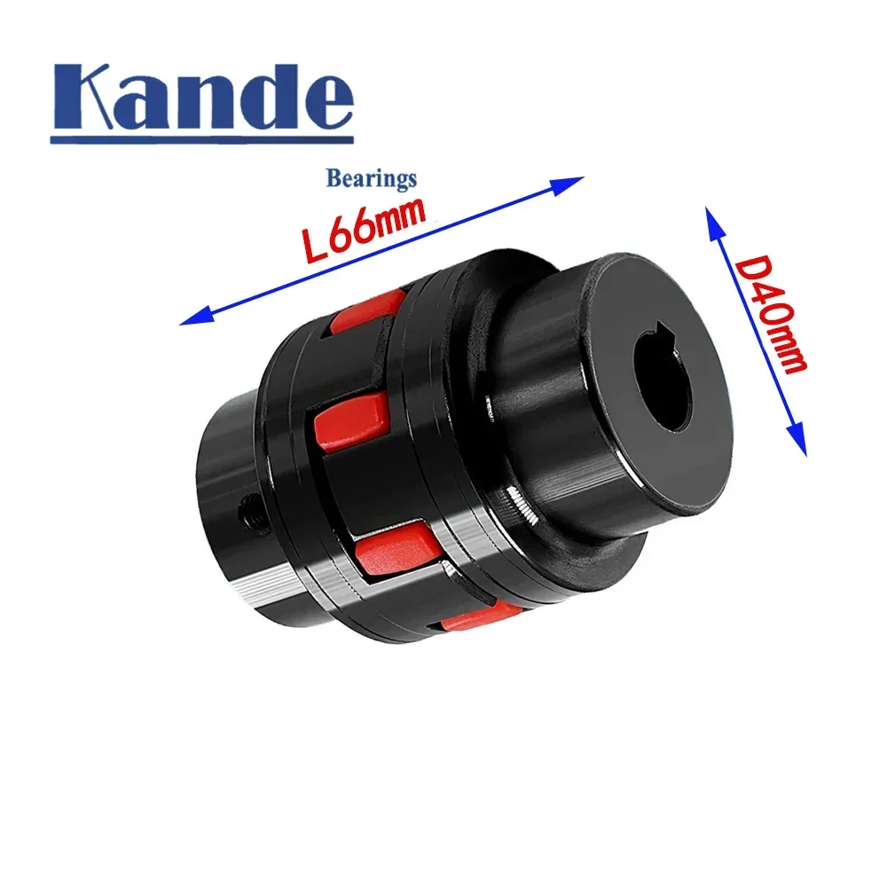 1PC Kande GR19 XL1 D40L66 8/10/12/14/16/18/20/24mm  CNC Motor Ballscrew Jaw Spider Plum Steel Shaft Coupler Flexible Couplin