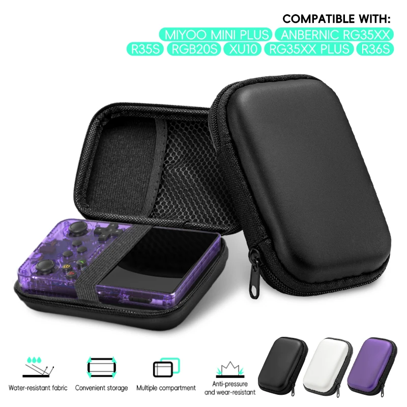 Protective Case for RG35XX Plus/Miyoo Mini Plus/R36S/R35S EVA Carrying Bag Portable Gaming Accessories