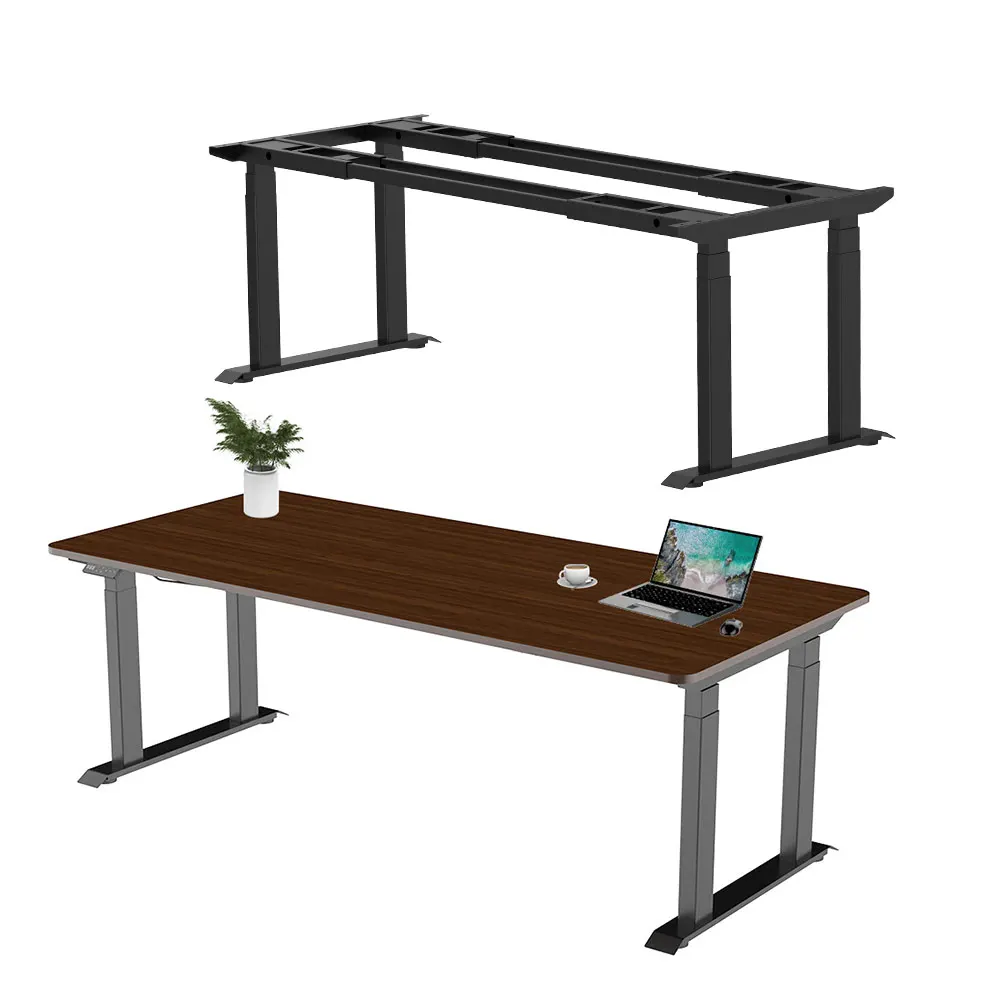 Splice Board Home Office Computer Workstation Electric Sit Stand Desk Dual Motors 4 Legs Standing Desk Adjustable Height Desk