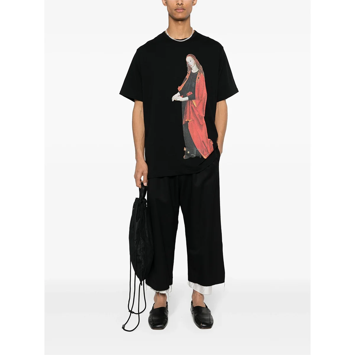 YAMAMOTO-Style T-shirt 2026 Summer HighQuality Dark Style Printed Short-Sleeved Simple Loose-Tee