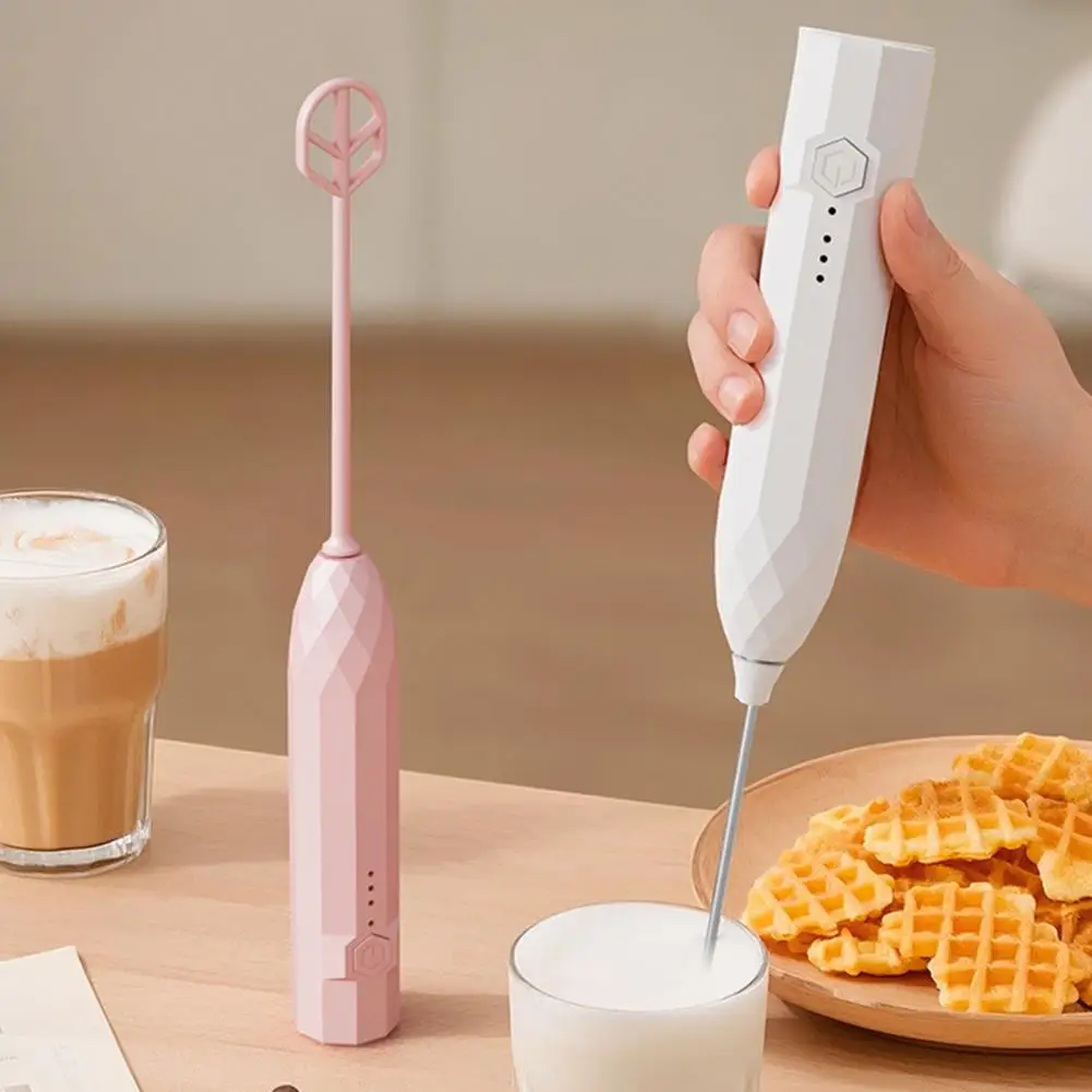 

Battery-powered Milk Frother Easy Milk Frother Rechargeable Electric Milk Frother Handheld Stainless Steel Mixer for Coffee Eggs