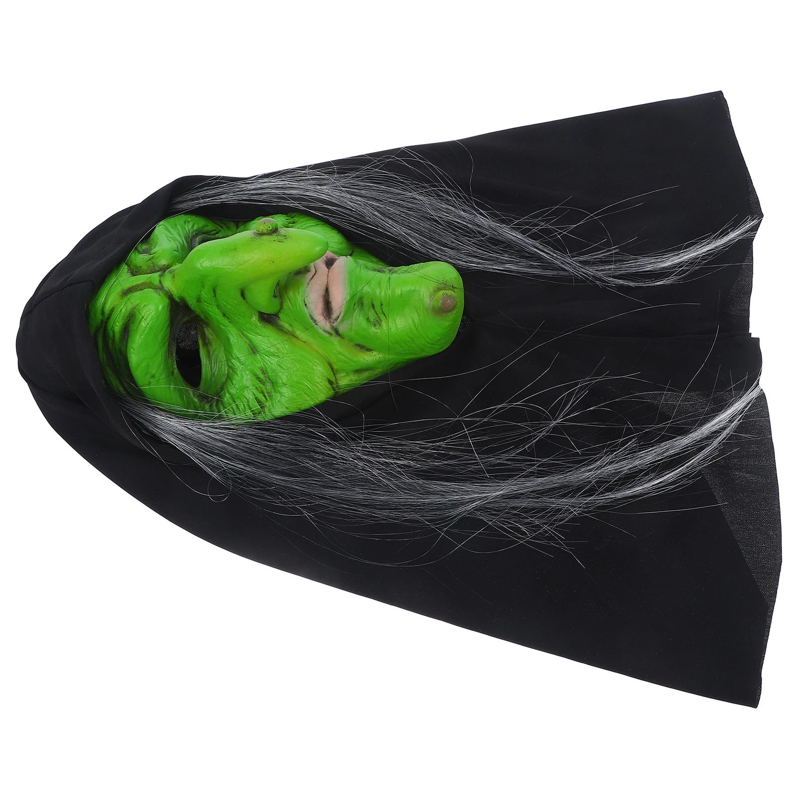Witch Mask Has Creepy Halloween Cosplay Props Broom Female Emulsion Masks for Party