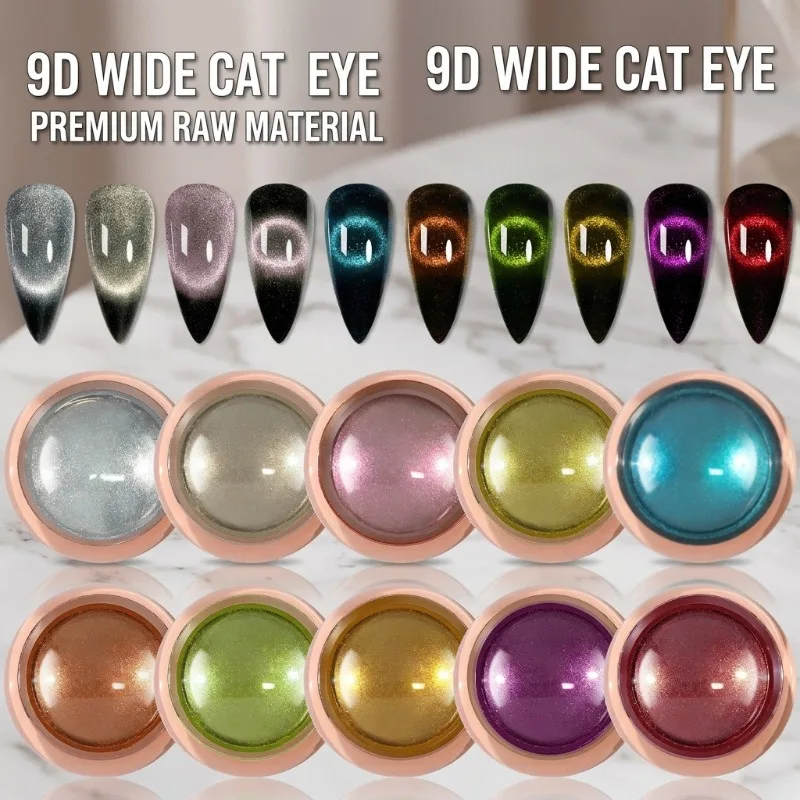 

9D Magnetic Cat Eye Powder, Mirror Finish Magnetic Powder for Nail Art, High-Quality Wide Cat Eye Effect Raw Material