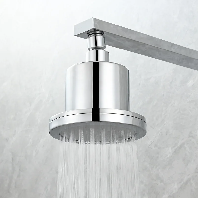 Ciencia Copper 118mm Round 360 Degree Rotate Pressurized Water Saving Shower Head with Filtter Nickle Brushed Chrome
