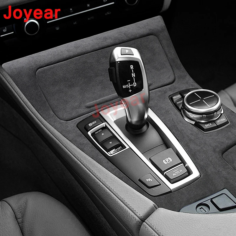 For BMW 5 Series F18 2011-2017 Central Control Turn Over Fur Central Console Suede Trim Gear Cover Interior Accessories