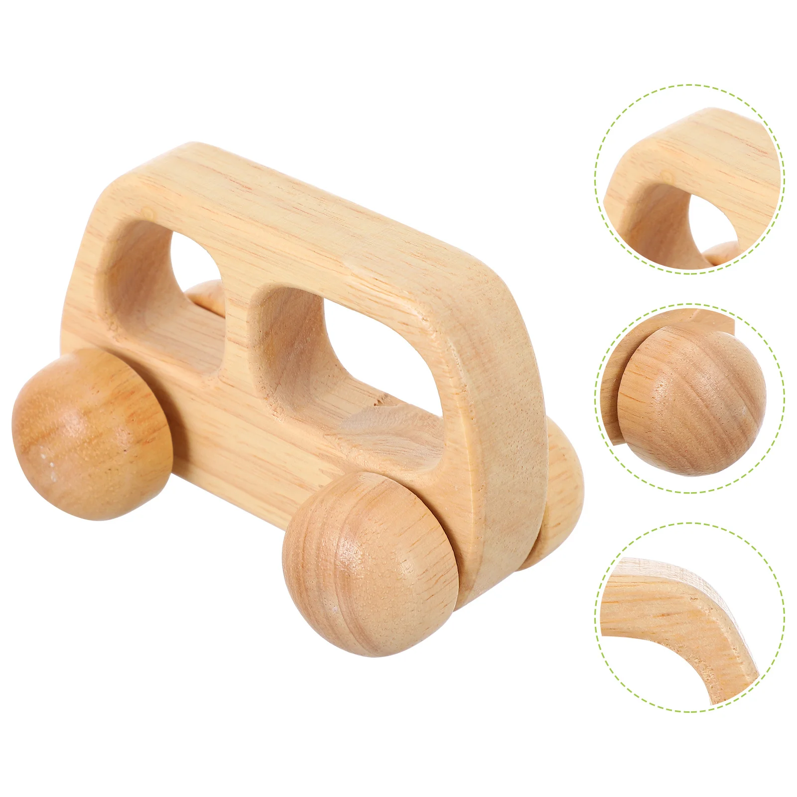 รถเข็นเด็กไม้พร้อมที่จับสำหรับเด็กทารก ของขวัญสำหรับเด็กแรกเกิด ขอบเรียบ ทนทาน ปลอดภัย รถเข็นไม้เสริมพัฒนาการ