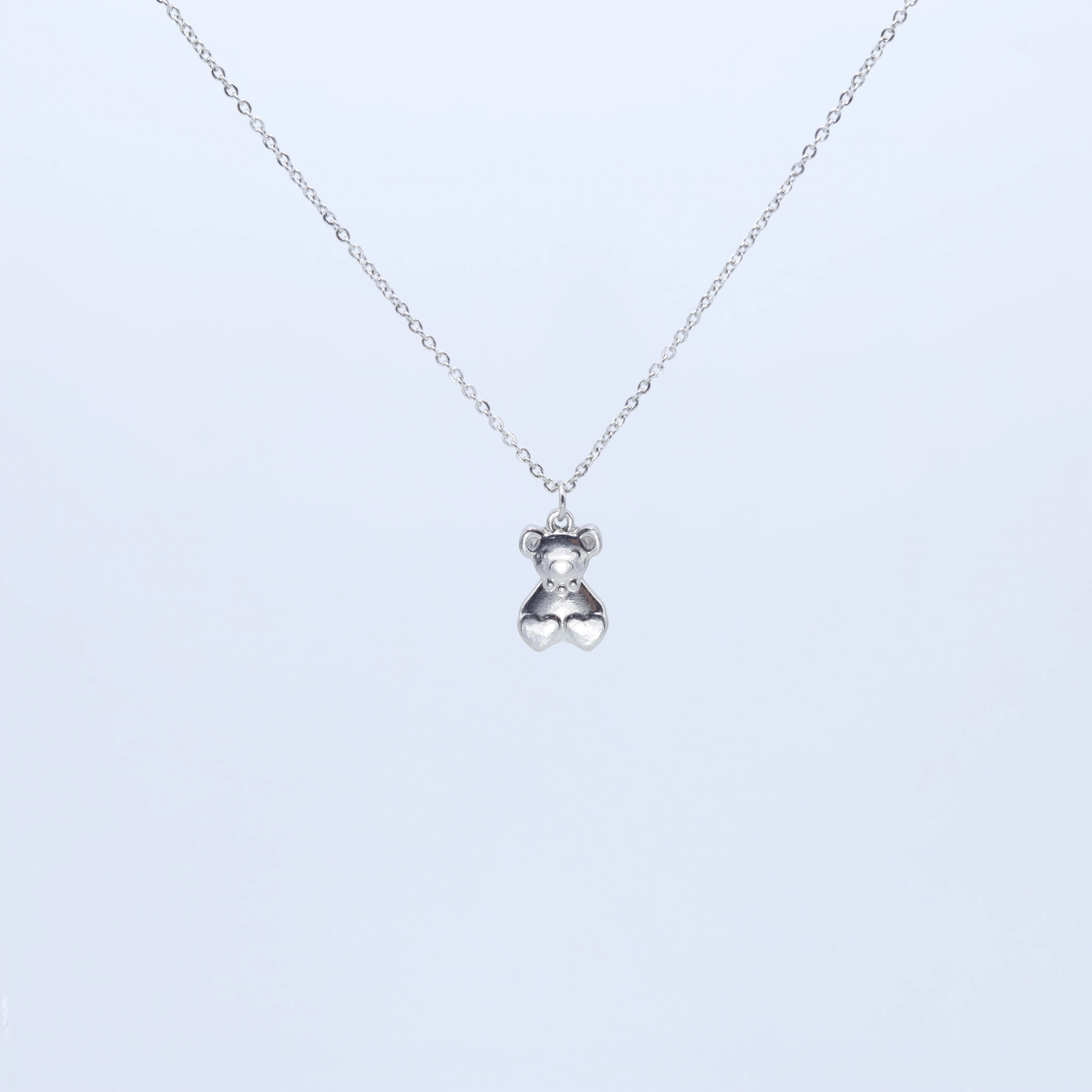 

Sterling Silver Bear Pendant Necklace - Perfect Gift for Women and Teen Girls, Handmade with Love charm by