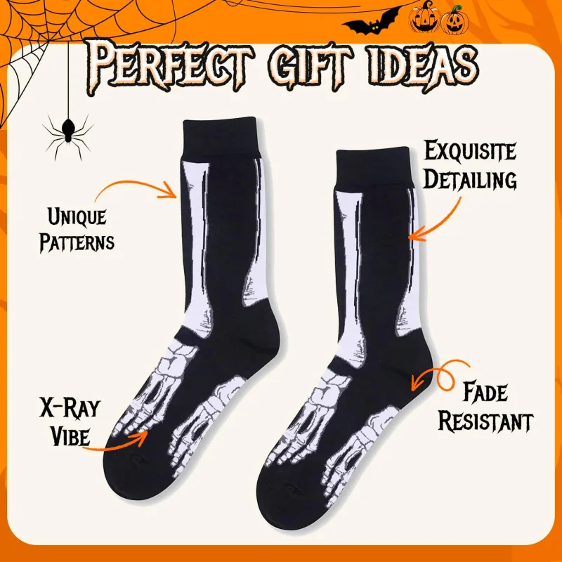 Halloween Horror Gift Creative Men's Socks Teen Boys Doctor Skull Socks