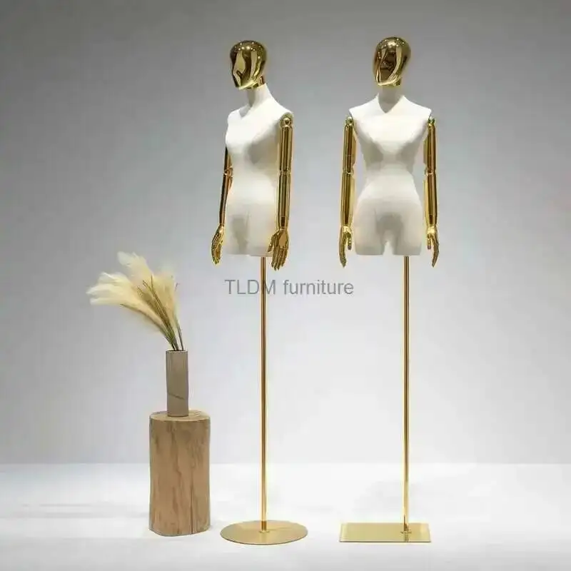 

Mannequins Linen Clothing Clothing Store Female's Electroplating Model Stands Props Female Dummy Mannequin Display Stands