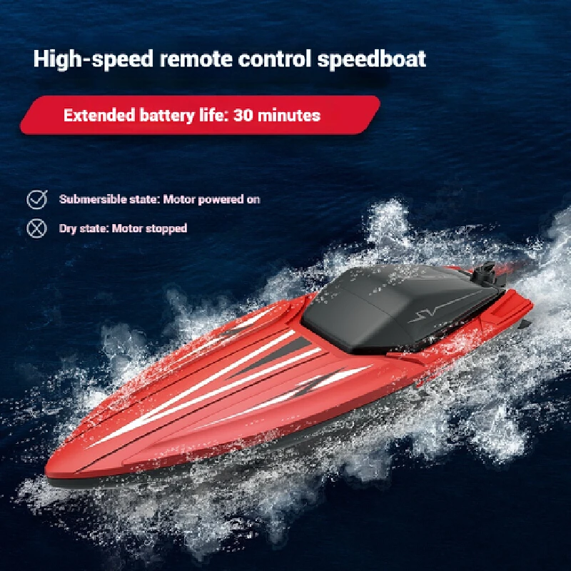 

New Rc Remote Control Boat High-Speed Speedboat With High Horsepower Double-Layer Waterproof Children'S Submersible Model Toy
