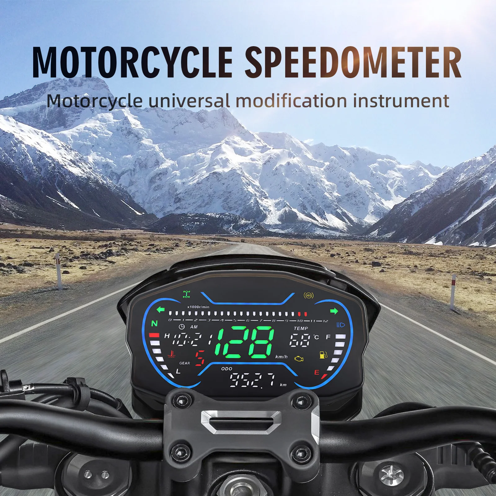 

Motorcycle Instrument Assembly Motorcycle Speedometer with Odemeter Tachometer fuel gauge water temperature gauge custom