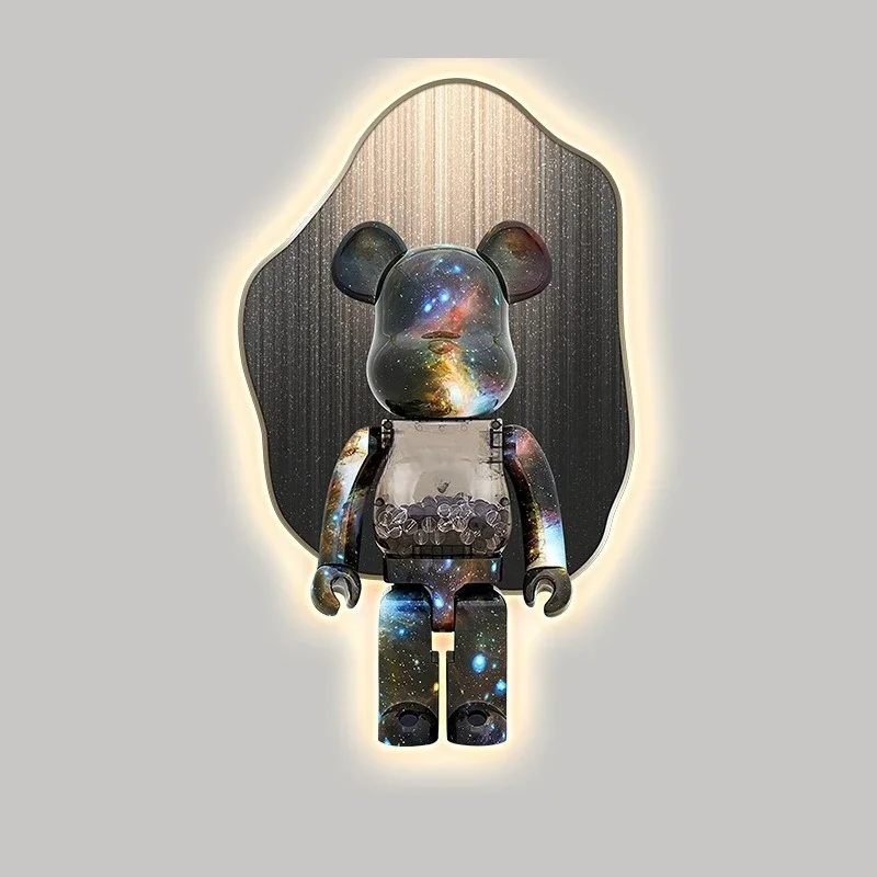 

bear office decorative painting light luxury led living room background wall hanging painting high sense corridor