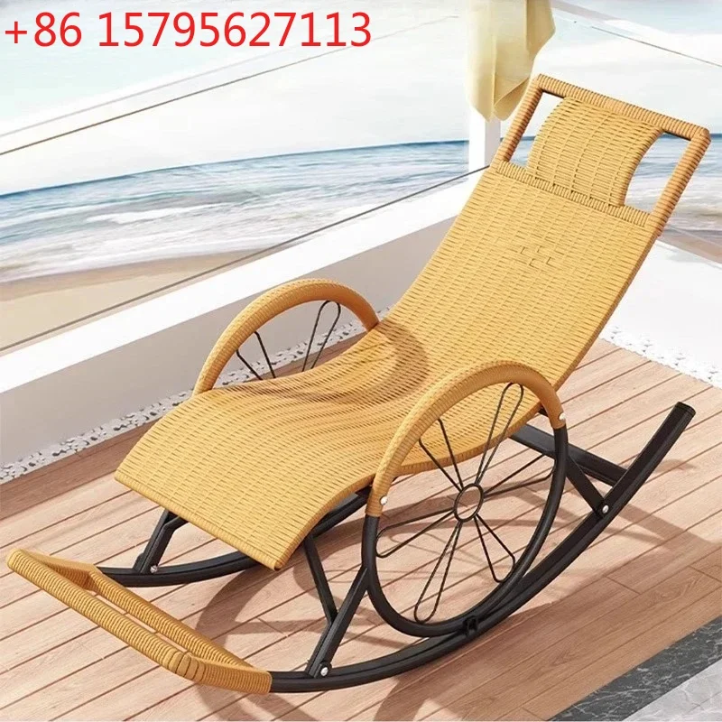 

Modern Rattan Recliner Armchair - Nordic Design for Living Room and Bedroom Furniture