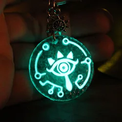 The eyes of The Sheikah Pendant Key Chains Zeldas key ring Glow In The Dark Charming