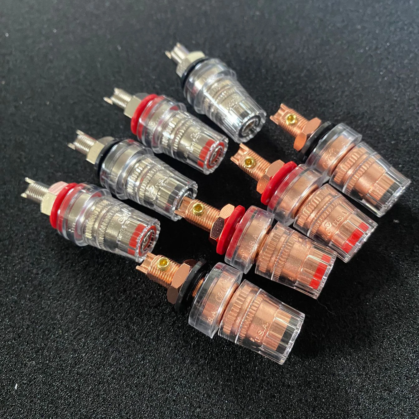 Hifi Pure Copper Preffair Terminal Binding Post for Amplifier Speaker 4mm Banana Plug Socket Connector Rhodium Copper Plated