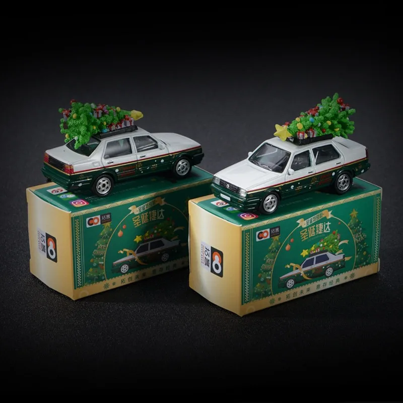 XCARTOYS 1/64 مقياس سبيكة سيارة نموذج عيد الميلاد طبعة ولينغ هونغ قوانغ جيتا سيارة لعبة مجسمة حلية هدية الكريسماس للأطفال