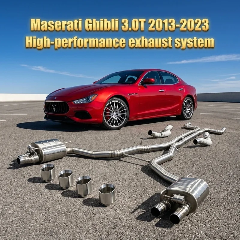 Adjustable Sound Catback Exhaust with Valve for Maserati Ghibli 3.0T 2013-2023 Stainless Steel Performance Muffler System