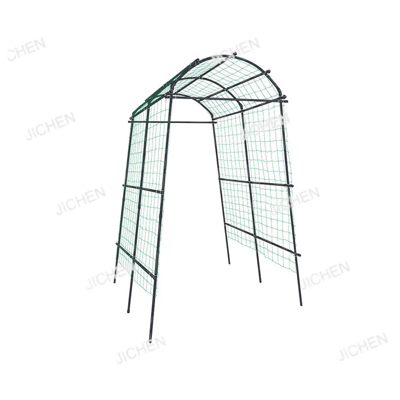 Enrejado de calabaza, enrejado de escalada de plantas caseras, enrejado de flores rosas, patio al aire libre, pepino, frijoles, fruta de la pasión, escalada de uvas