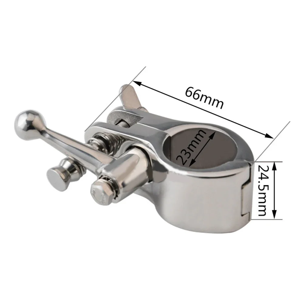 22/25MM Bimini Marine Awning Hinge Clamps Top Rail Jaw Slide Eye End Cap 316 Stainless Fitting Boat Bimini Top Slide