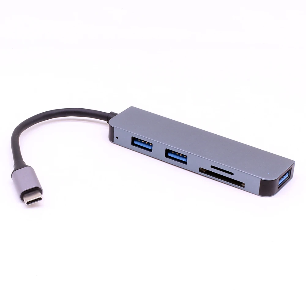 USB-Hub Hochgeschwindigkeits-USB 3.0 Hub-Splitter-Kartenleser Multi port mit SD-TF-Ports für MacBook-Computer zubehör Typ C.